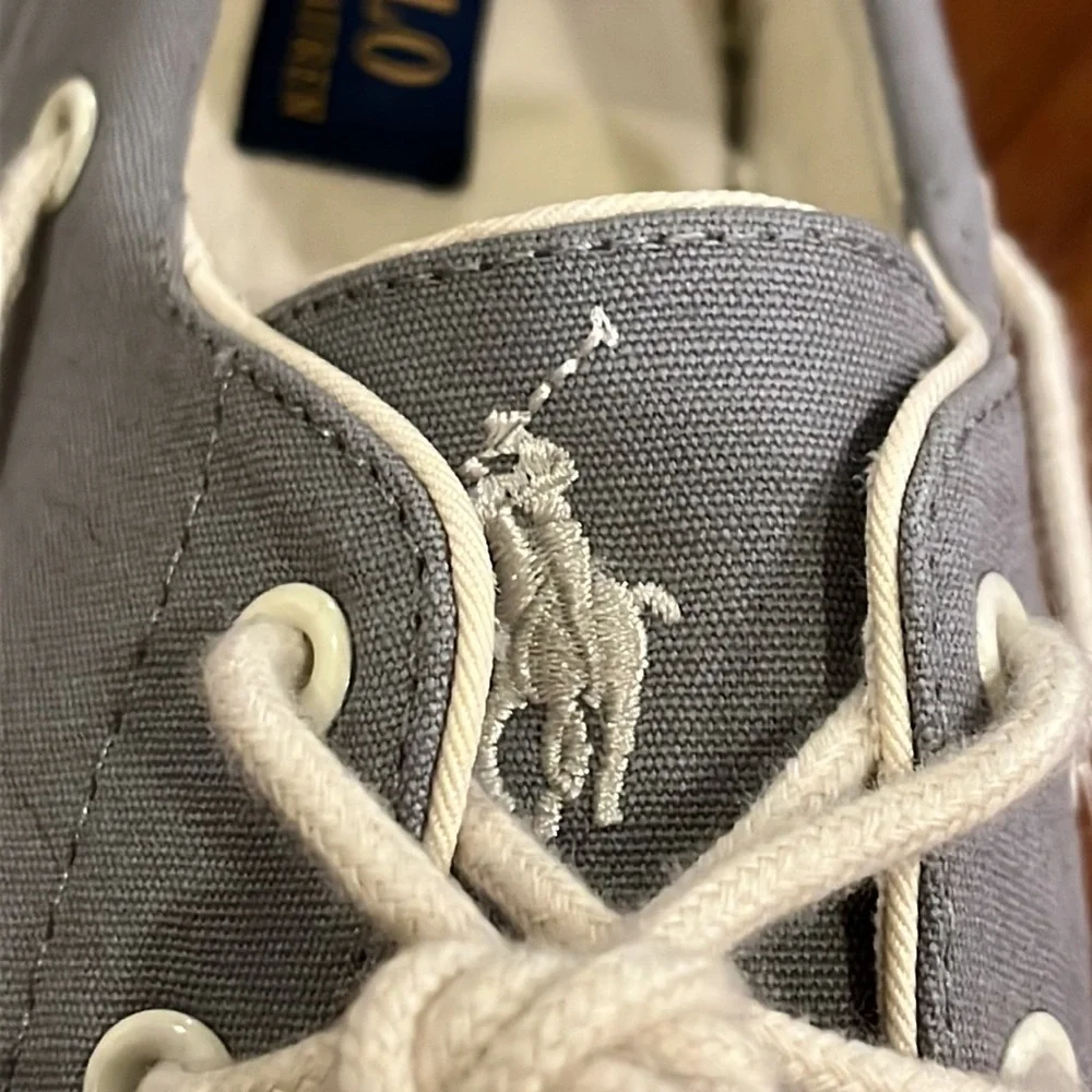 Polo Ralph Lauren Lander Boat Deck Shoes Sneakers new grey Mens size 11.5